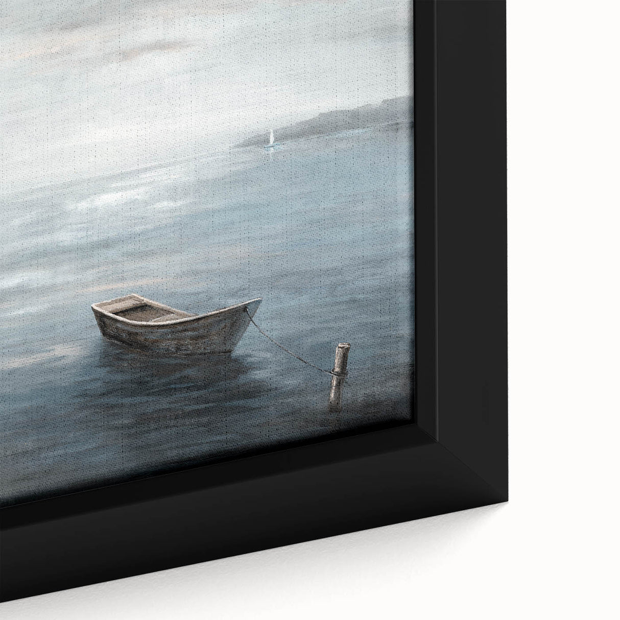 Tranquil Nature Canvas Prints – Serene Boat on Calm Waters