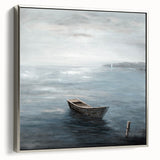 Tranquil Nature Canvas Prints – Serene Boat on Calm Waters