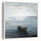 Tranquil Nature Canvas Prints – Serene Boat on Calm Waters