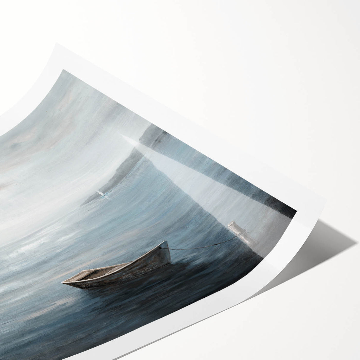 Tranquil Nature Canvas Prints – Serene Boat on Calm Waters