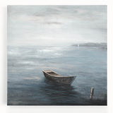 Tranquil Nature Canvas Prints – Serene Boat on Calm Waters