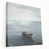 Tranquil Nature Canvas Prints – Serene Boat on Calm Waters