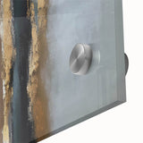 Large Abstract Wall Decor – Textured Gold, Black, and Teal Accent