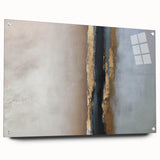 Large Abstract Wall Decor – Textured Gold, Black, and Teal Accent