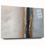 Large Abstract Wall Decor – Textured Gold, Black, and Teal Accent