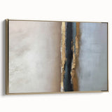Large Abstract Wall Decor – Textured Gold, Black, and Teal Accent