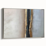 Large Abstract Wall Decor – Textured Gold, Black, and Teal Accent