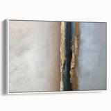 Large Abstract Wall Decor – Textured Gold, Black, and Teal Accent
