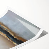 Large Abstract Wall Decor – Textured Gold, Black, and Teal Accent