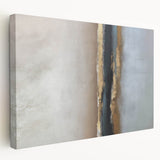 Large Abstract Wall Decor – Textured Gold, Black, and Teal Accent