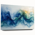 Ocean Breeze Abstract Fluid Canvas – Sky Blue & Teal Wall Art