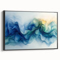 Ocean Breeze Abstract Fluid Canvas – Sky Blue & Teal Wall Art