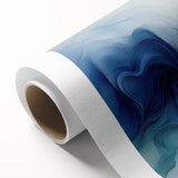 Ocean Breeze Abstract Fluid Canvas – Sky Blue & Teal Wall Art