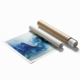 Ocean Breeze Abstract Fluid Canvas – Sky Blue & Teal Wall Art