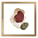Minimalist wall art for modern interiors – burgundy and olive print
