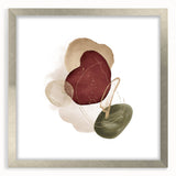 Minimalist wall art for modern interiors – burgundy and olive print
