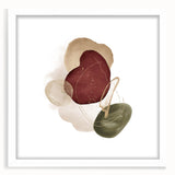 Minimalist wall art for modern interiors – burgundy and olive print
