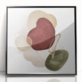 Minimalist wall art for modern interiors – burgundy and olive print
