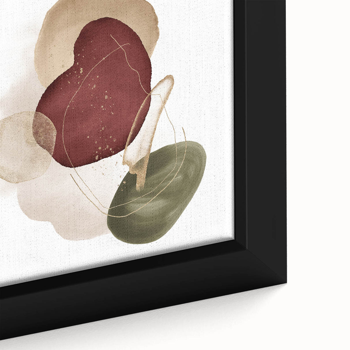 Minimalist wall art for modern interiors – burgundy and olive print