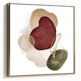 Minimalist wall art for modern interiors – burgundy and olive print