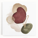 Minimalist wall art for modern interiors – burgundy and olive print