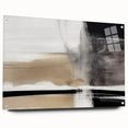Minimalist Wall Decor - Black and Beige Abstract Art
