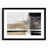 Minimalist Wall Decor - Black and Beige Abstract Art