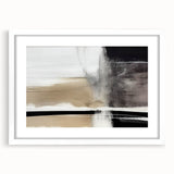 Minimalist Wall Decor - Black and Beige Abstract Art