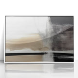 Minimalist Wall Decor - Black and Beige Abstract Art