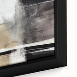 Minimalist Wall Decor - Black and Beige Abstract Art