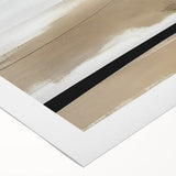 Minimalist Wall Decor - Black and Beige Abstract Art