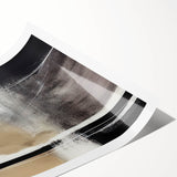 Minimalist Wall Decor - Black and Beige Abstract Art