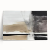 Minimalist Wall Decor - Black and Beige Abstract Art