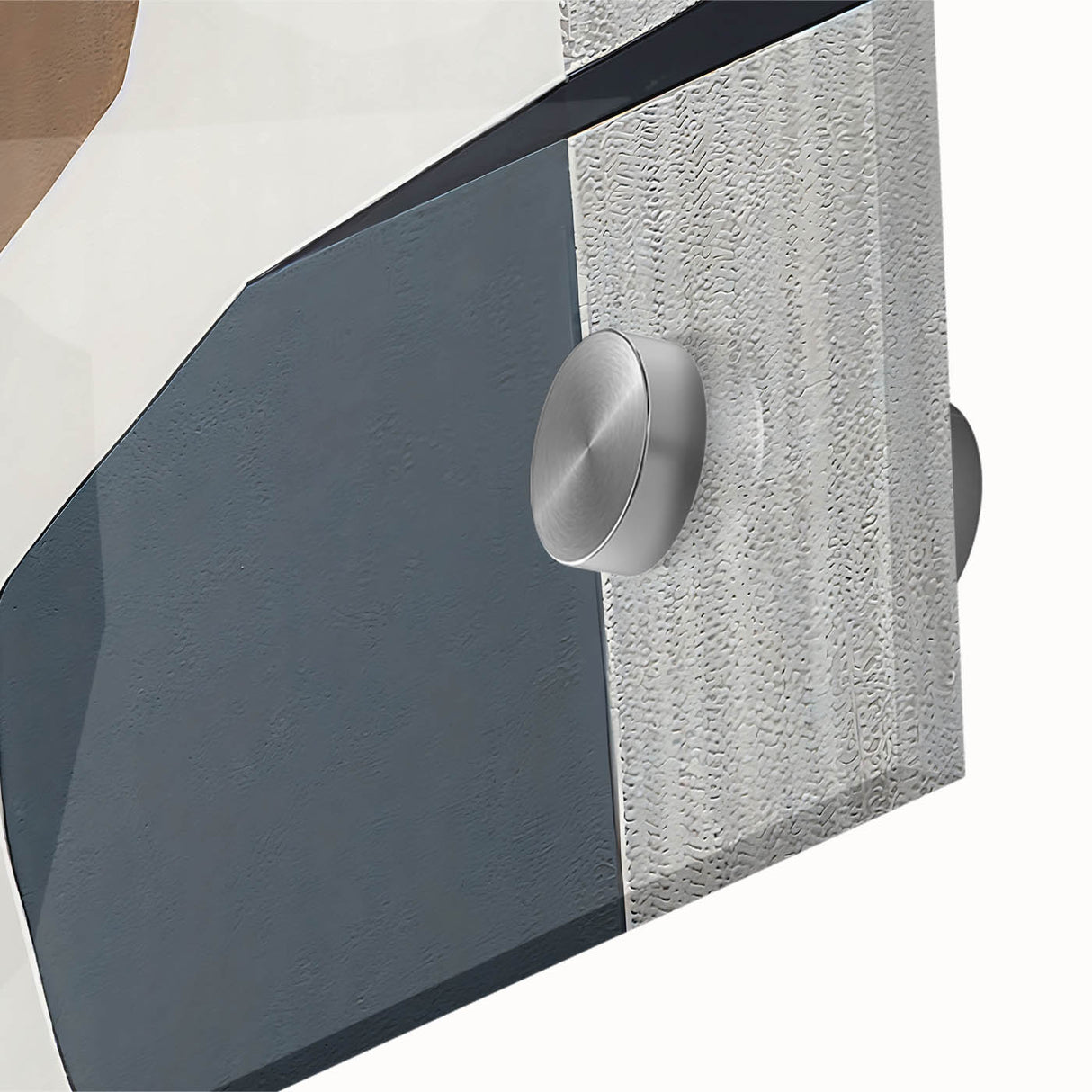 Minimalist Textured Art Pieces – Geometric Brown and Gray Forms