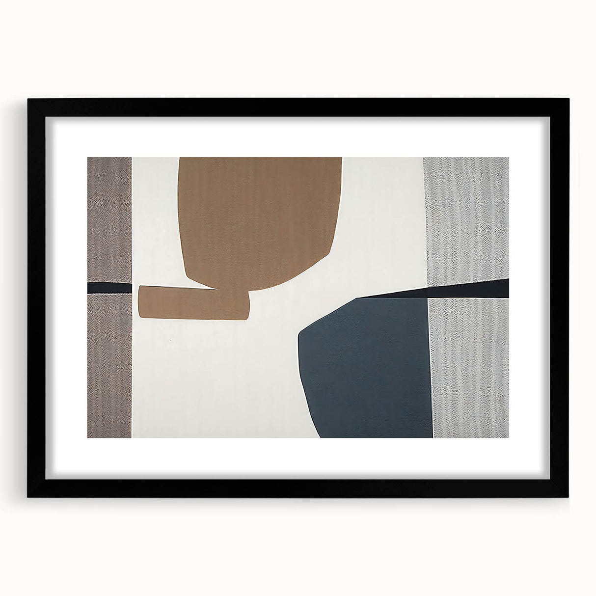 Minimalist Textured Art Pieces – Geometric Brown and Gray Forms