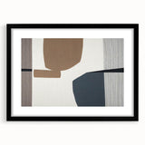 Minimalist Textured Art Pieces – Geometric Brown and Gray Forms