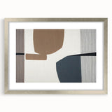 Minimalist Textured Art Pieces – Geometric Brown and Gray Forms