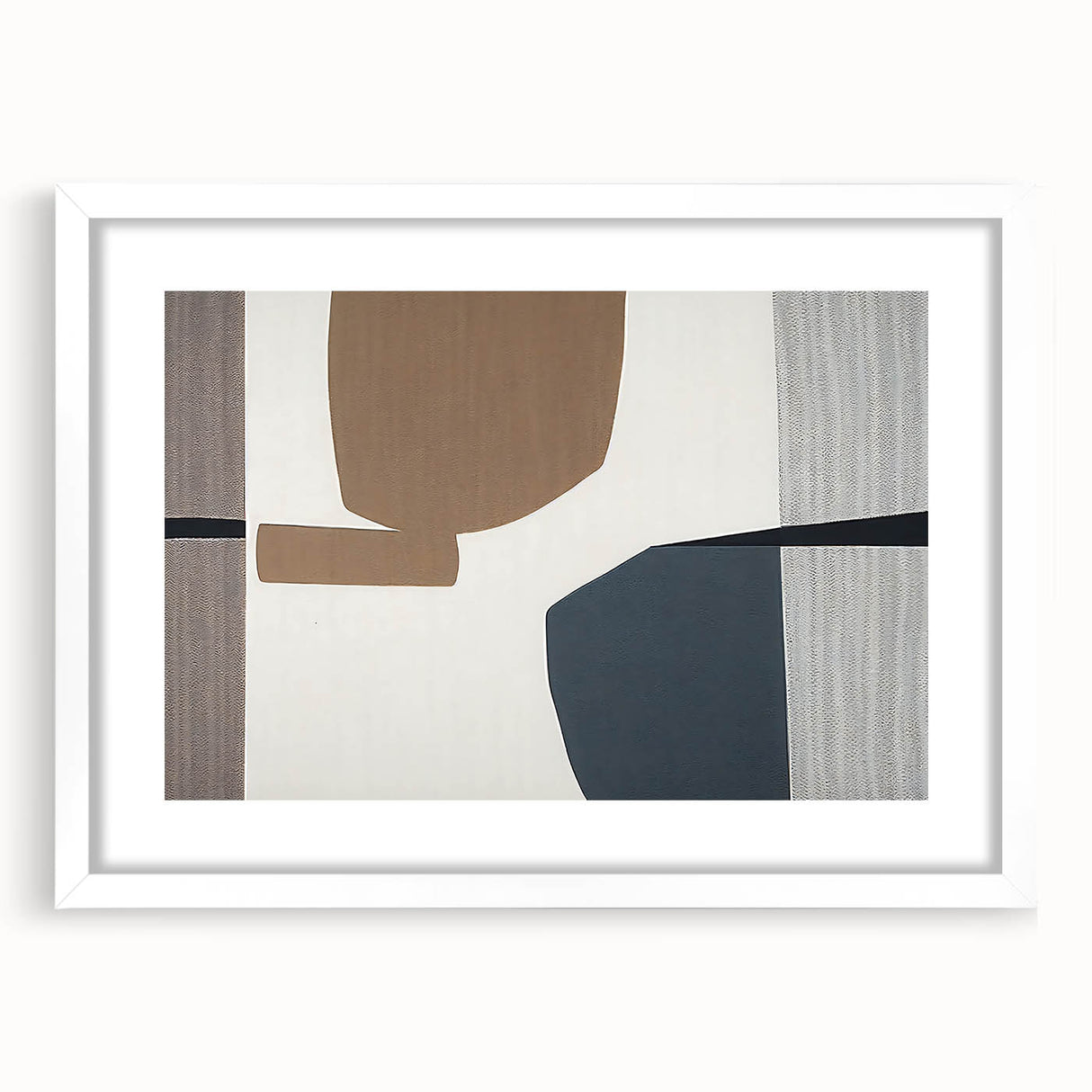 Minimalist Textured Art Pieces – Geometric Brown and Gray Forms