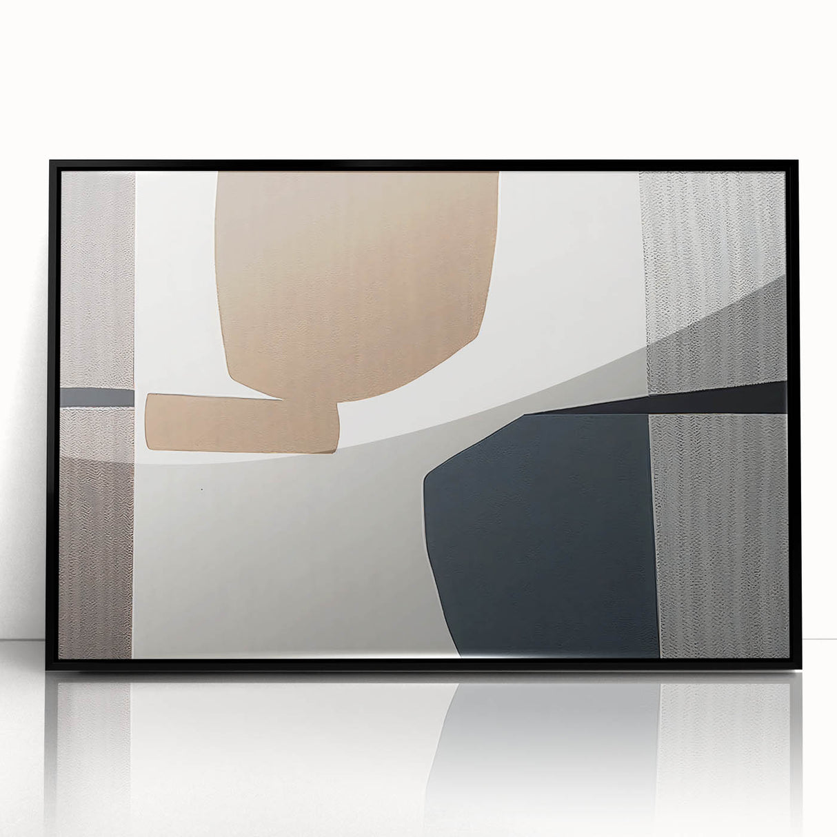 Minimalist Textured Art Pieces – Geometric Brown and Gray Forms