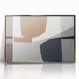 Minimalist Textured Art Pieces – Geometric Brown and Gray Forms