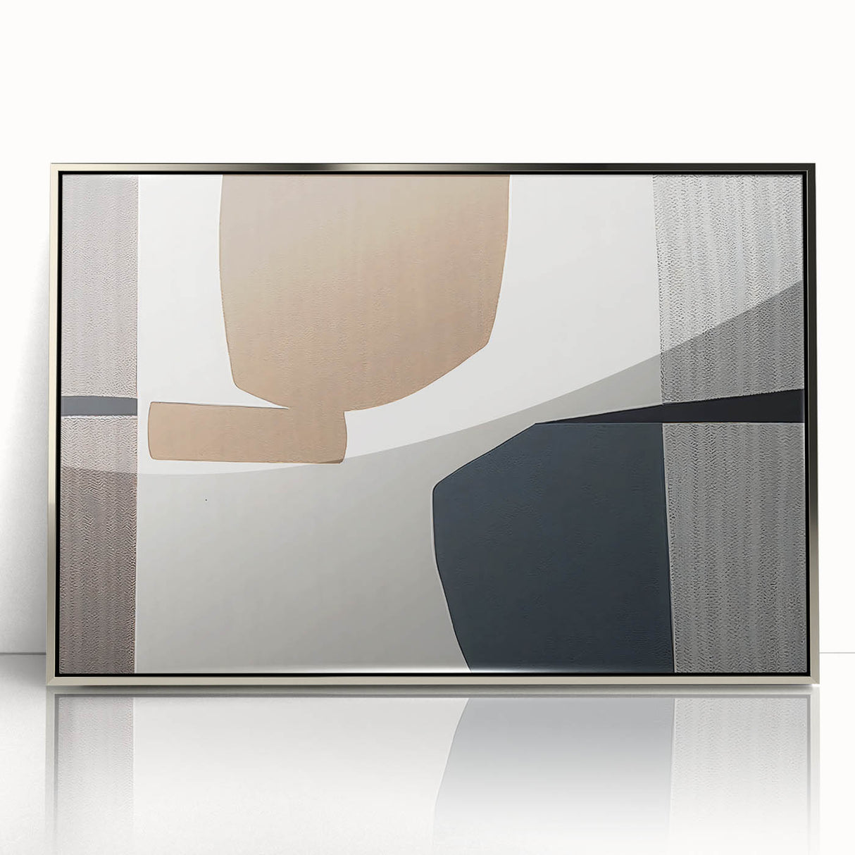 Minimalist Textured Art Pieces – Geometric Brown and Gray Forms