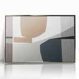 Minimalist Textured Art Pieces – Geometric Brown and Gray Forms