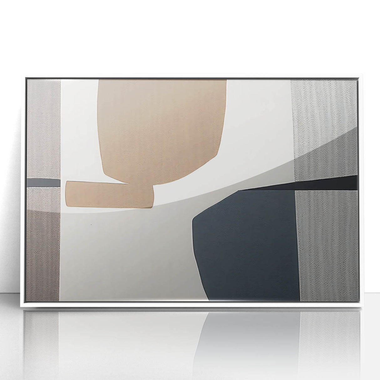 Minimalist Textured Art Pieces – Geometric Brown and Gray Forms
