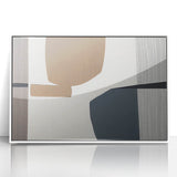 Minimalist Textured Art Pieces – Geometric Brown and Gray Forms