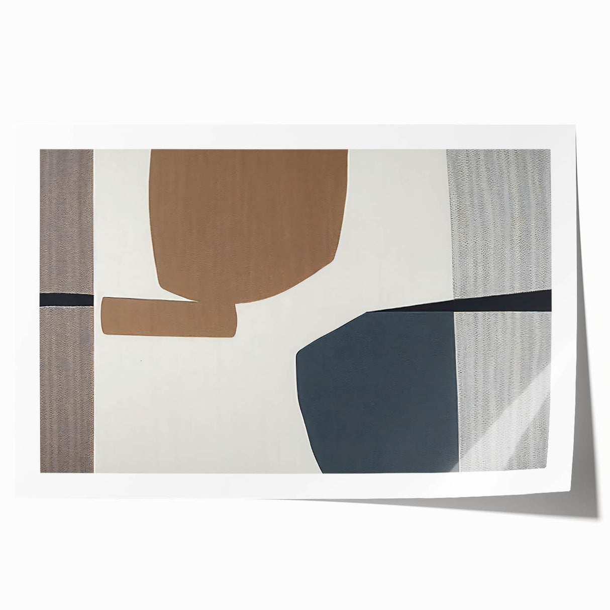 Minimalist Textured Art Pieces – Geometric Brown and Gray Forms