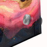 Fiery Passion Fluid Acrylic Art – Red, Black & Gold Wall Decor