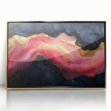 Fiery Passion Fluid Acrylic Art – Red, Black & Gold Wall Decor