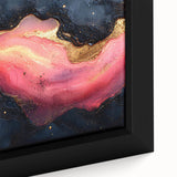 Fiery Passion Fluid Acrylic Art – Red, Black & Gold Wall Decor