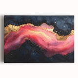 Fiery Passion Fluid Acrylic Art – Red, Black & Gold Wall Decor