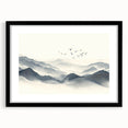 Minimalist Black and White Mountain Wall Art - Tranquil Canvas